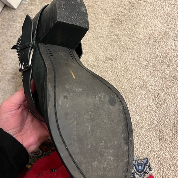 DOLCE VITA x Revolve Yazmina Leather Chain Rocker Ankle Boots in Onyx Sz 7.5 - Picture 9 of 13